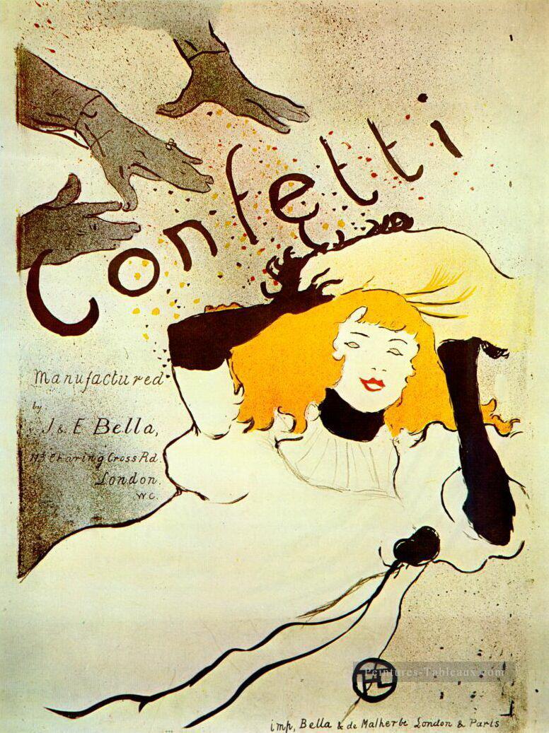 confetti 1894 Toulouse Lautrec Henri de Peintures à l'huile